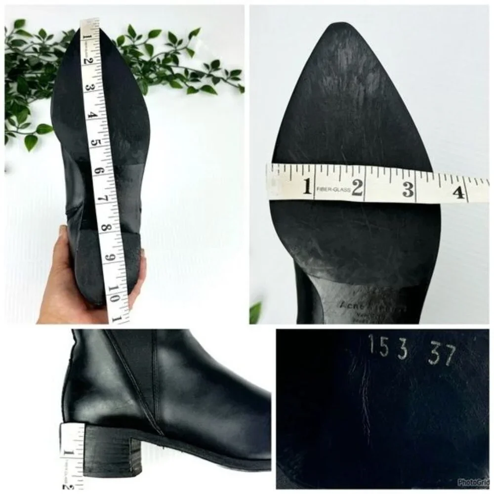 Acne Studios Black Jensen Ankle Boots 6.5 - Picture 5 of 10